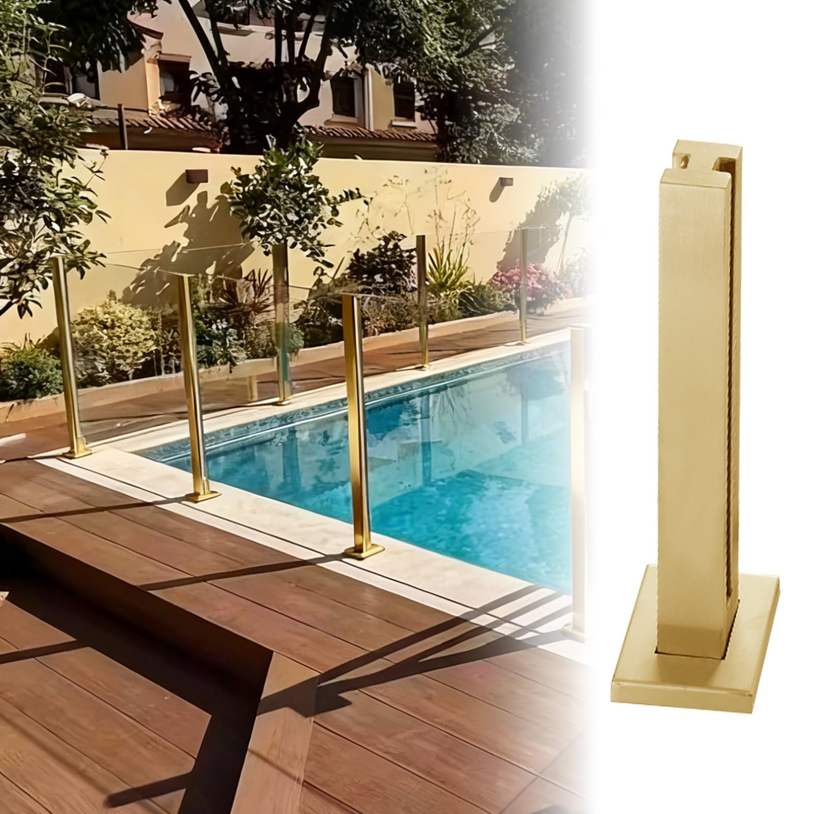 Poteau de clôture de piscine en acier inoxydable pour aménager un espace bain sécurisé