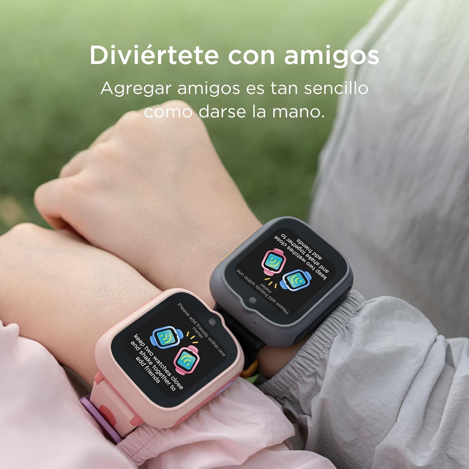 TCL MOVETIME MT48 Montre Intelligente pour Enfants - Bleu, 4G, GPS Double fréquence L1+L5, appels vidéo, Bouton SOS, IP68, Dessin IA, Batterie 900 mAh, 2,5 Jours, contrôle Parental, crème