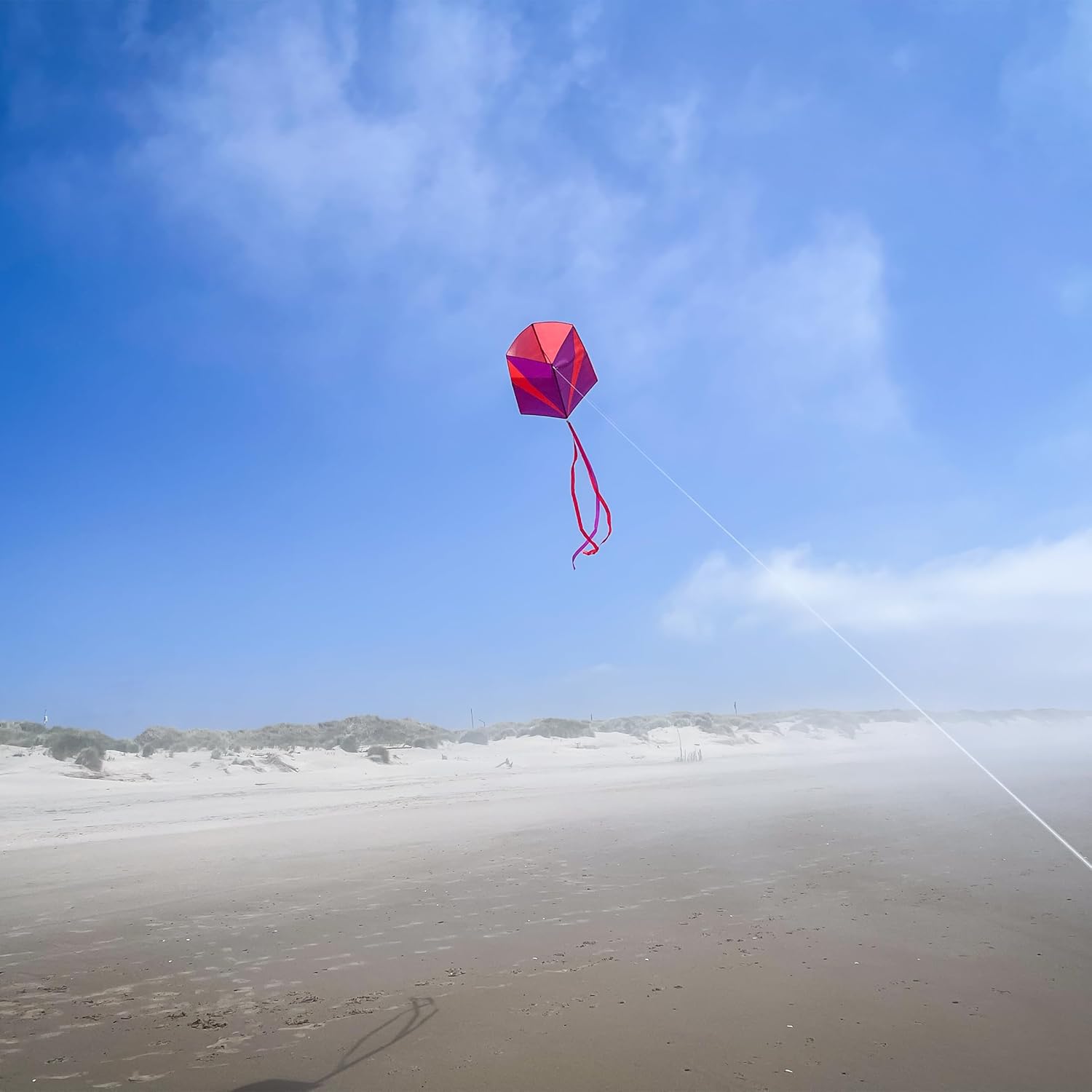 In the Breeze 3362 — Blaze Single Box Kite — Easy-Flying, Single-Line Colorful Kite; Beginner or Travel Kite