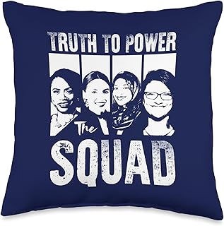 The Squad Truth To Power Feminist Slogan Women Congress Throw Pillow