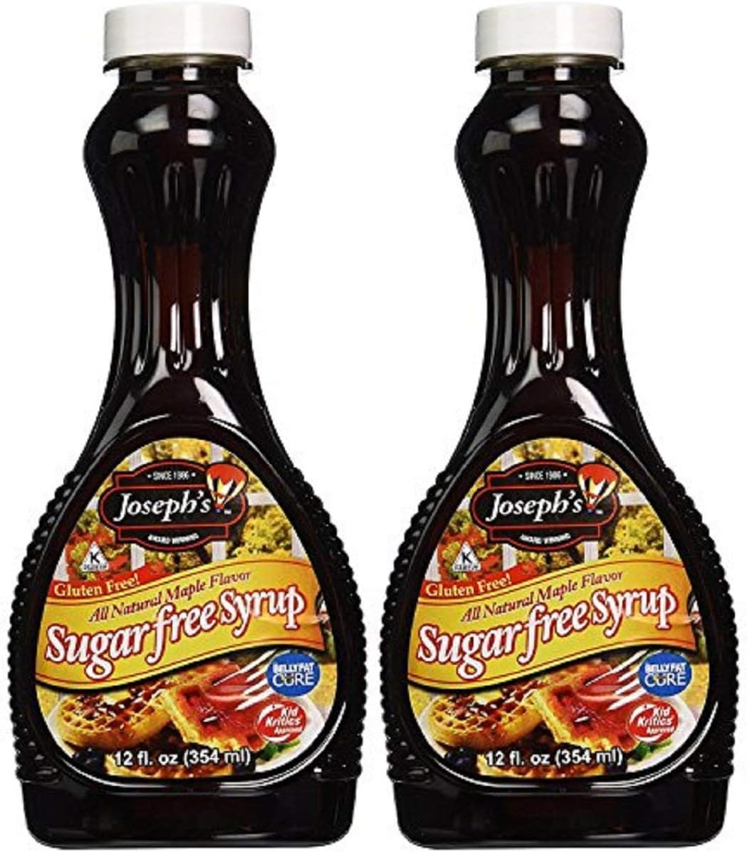 Joseph's Sugar Free Syrup, Maple Flavor, 12 Fl. Oz. (Pack of 2)