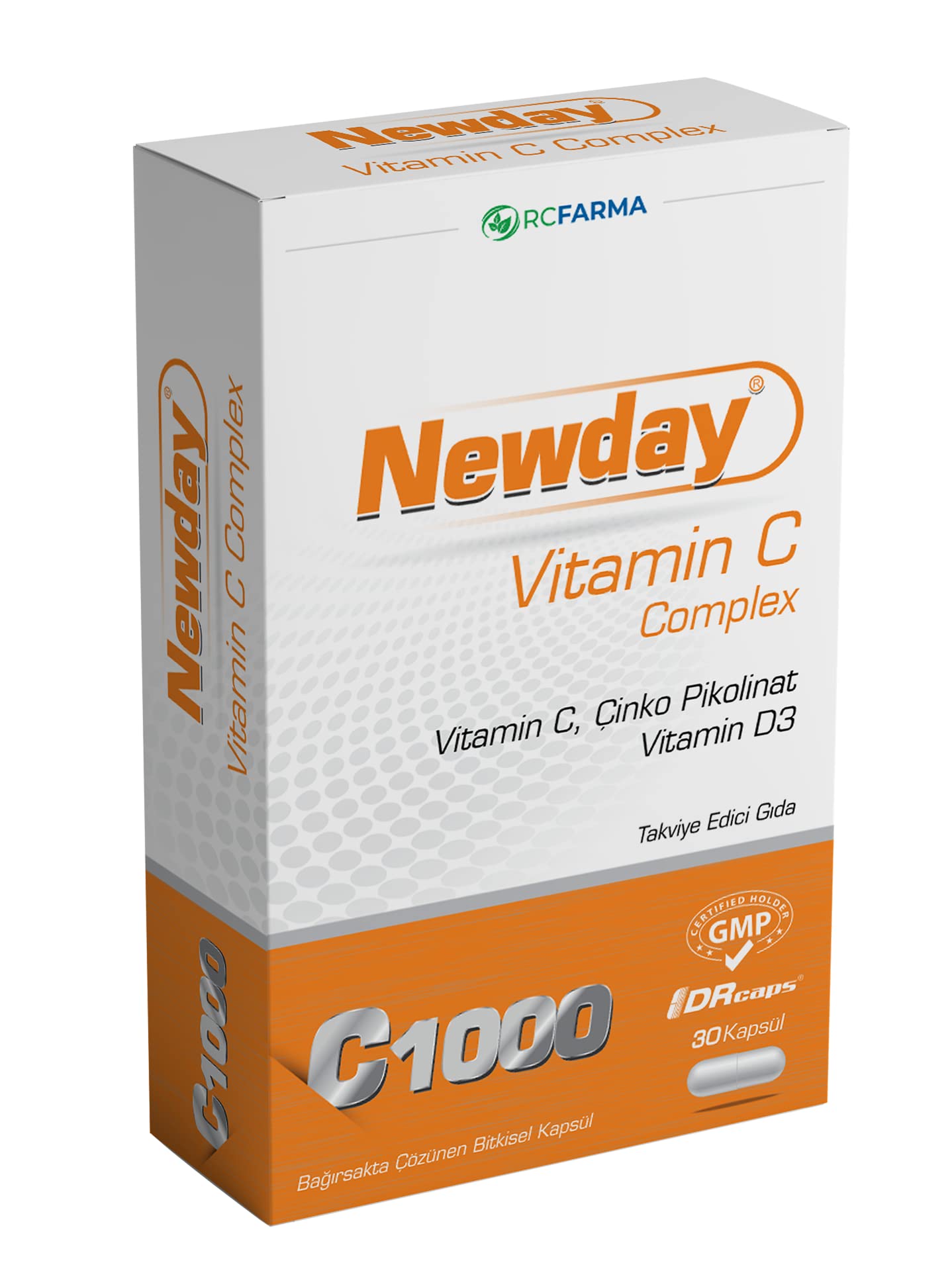 RC Farma Newday Vitamin C Complex Çinko Pikolinat 30 Kapsül