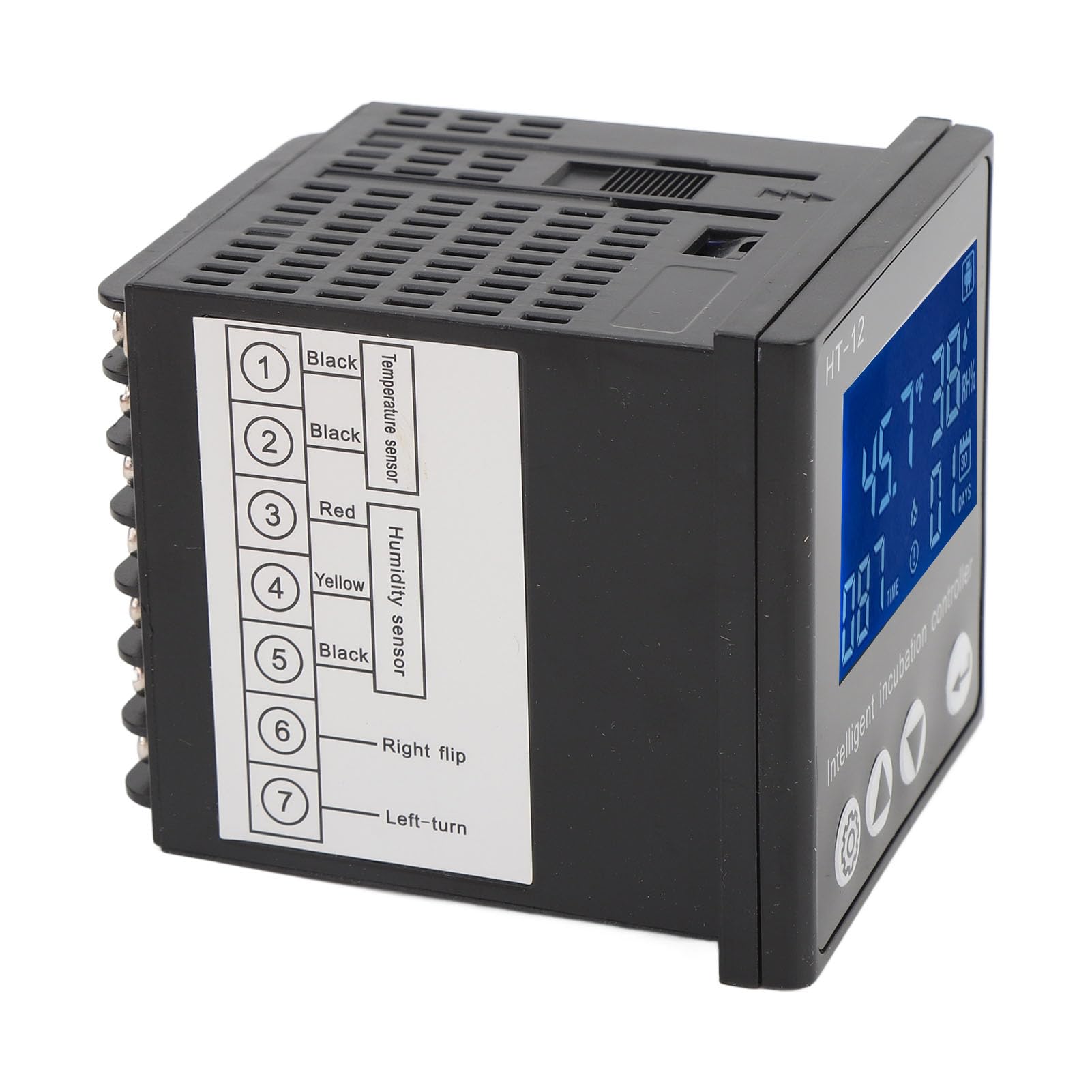 Controlador digital de temperatura y humedad con pantalla LCD, medidor inteligente de control de temperatura para cría, carcasa de ABS, precisión ± 0,5 °C