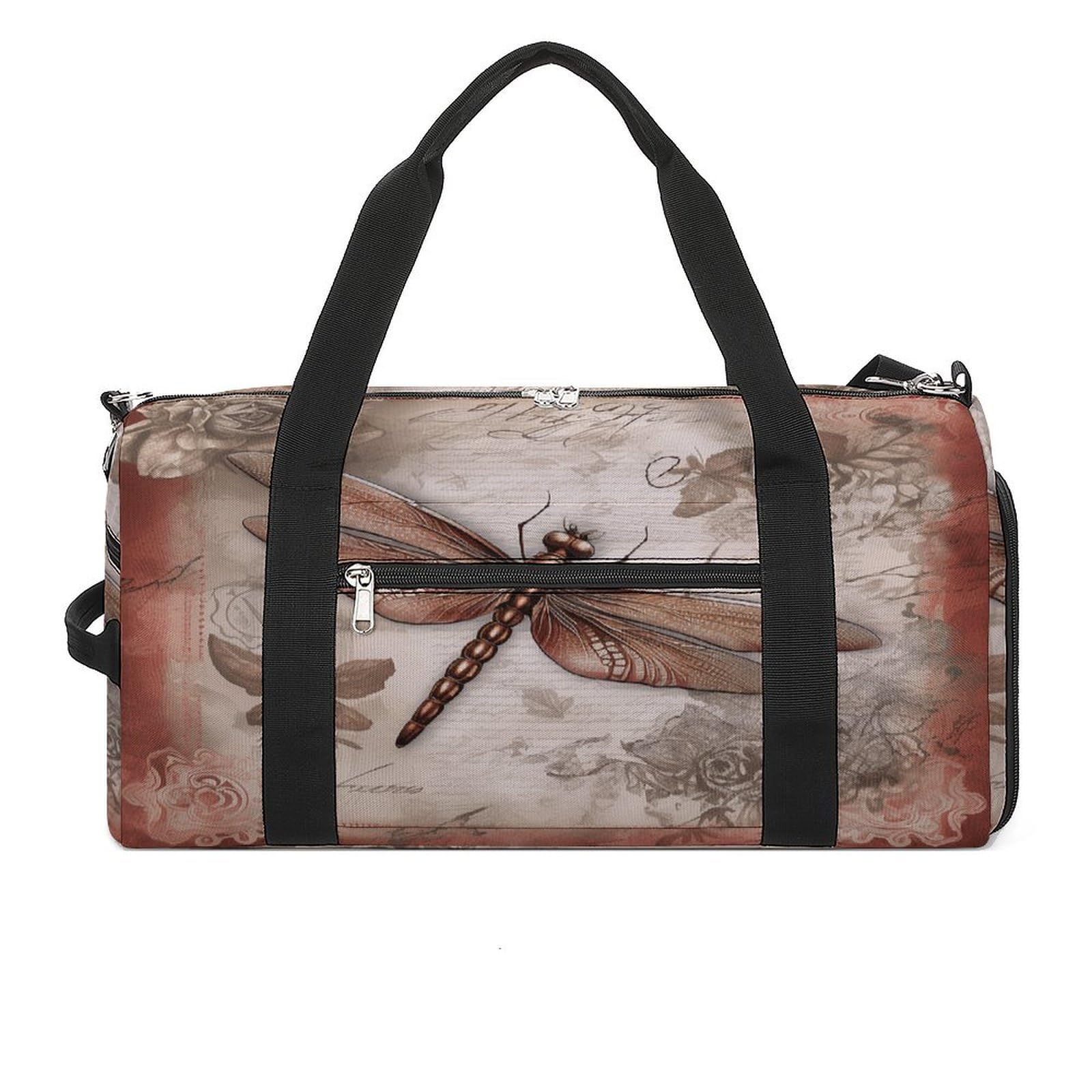 Turnbeutel Libelle Biene Turnbeutel für Damen Herren Rucksack Turnbeutel mit Schuhfach Wiederverwendbar Turnbeutel Mini Turnbeutel Libelle Biene, One Size, Libellen-Biene, Einheitsgröße