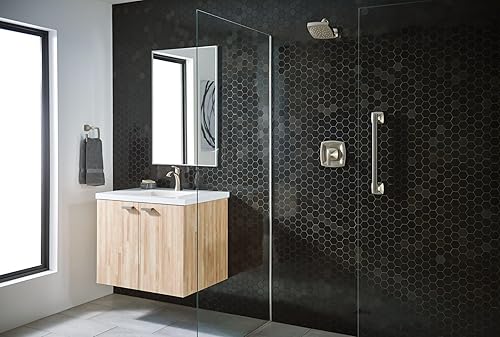 Miniatura 2 de Moen Voss 6903BN - Grifo de baño de arco alto de un solo orificio de níquel cepillado con ensamblaje de drenaje, 6903BN