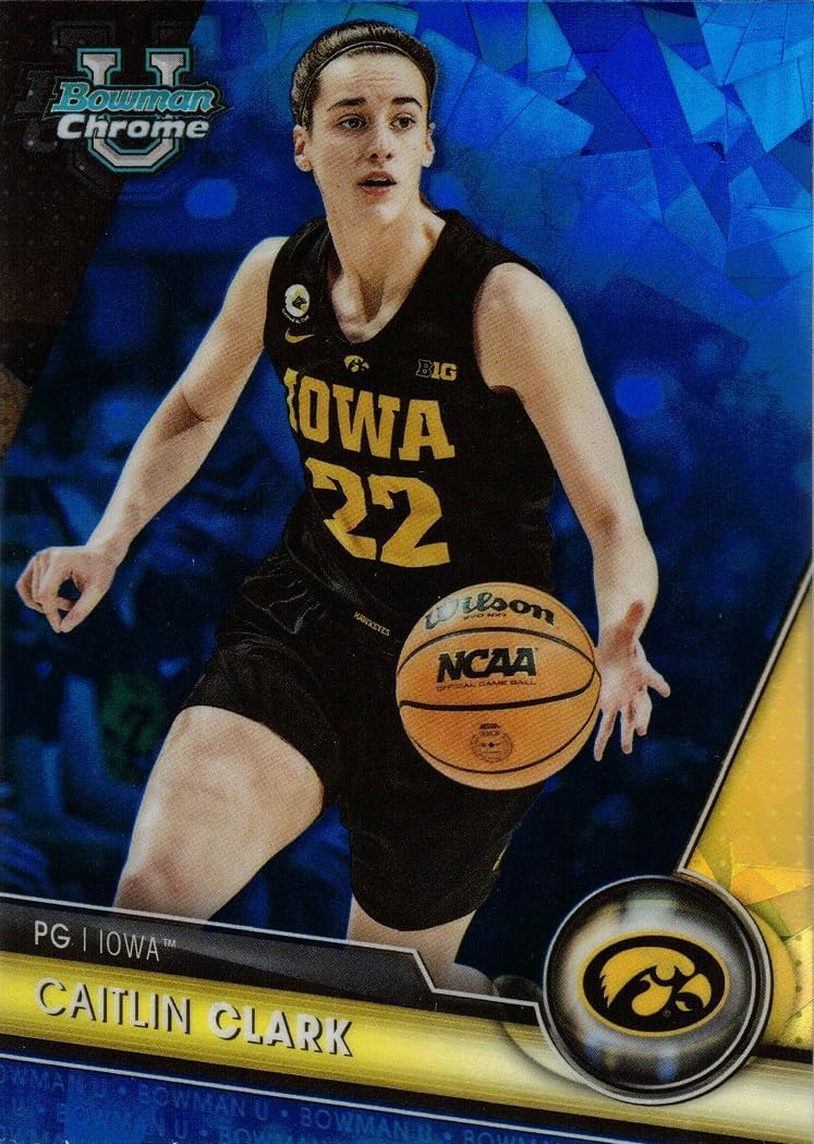 2023-24 Bowman University Chrome Sapphire Edition #34 Caitlin Clark Basketball Card Iowa