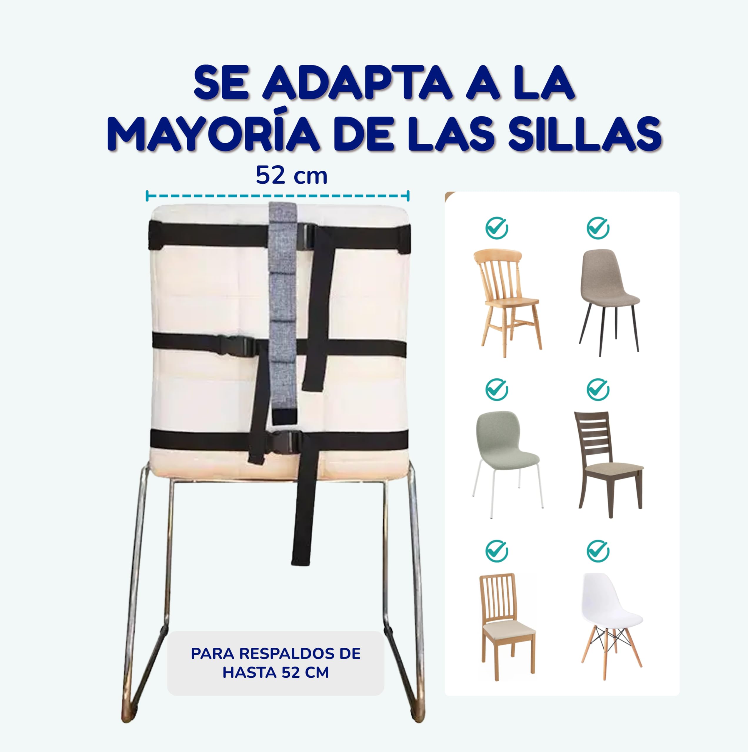 Trona Portátil Bebé 6-36 Meses, Silla Portátil de Viaje con Arnés Ajustable de 3 Puntos, Asiento Elevador Plegable 260g, Compatible con la Mayoría de Sillas Ideal para Restaurante Vacaciones y Viajes