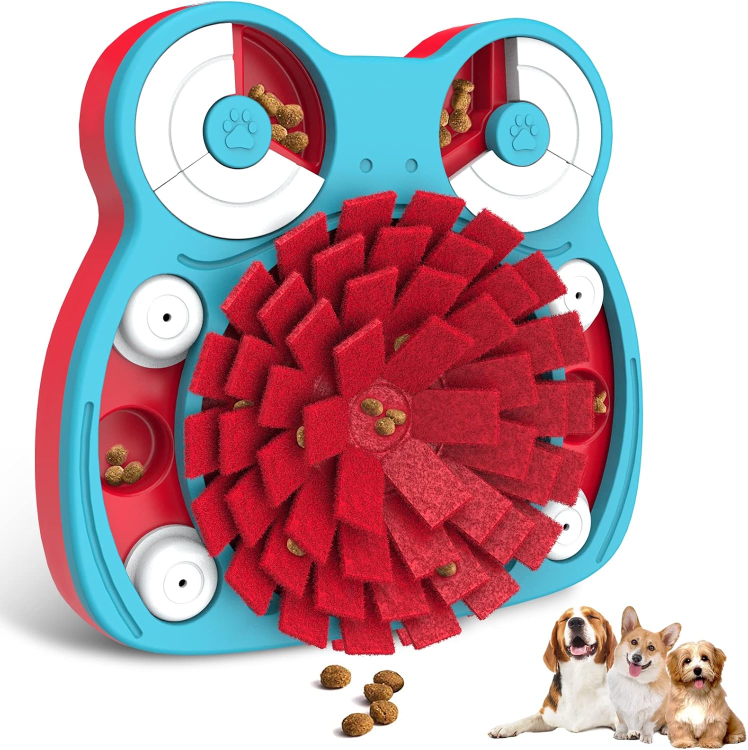 Dog Puzzle Toys, Dog Toys for Boredom and Stimulating Treat Dispensing Enrichment Toy Slow Feeder Snuffle Mat Interactive Dog Toy for Puppy Small Medium Dogs Christmas Stocking Stuffer Birthday Gift