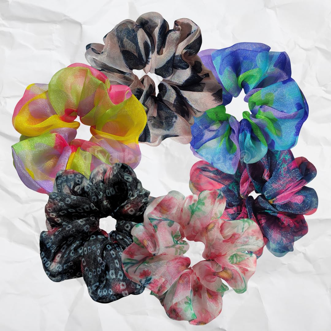 Dvabeautyshop Organza Scrunchies for Women, Gift hamper for Women, same colors as image (Mix Fix) (B0CQTPP8NJ) Amazon Price History, Amazon Price Tracker