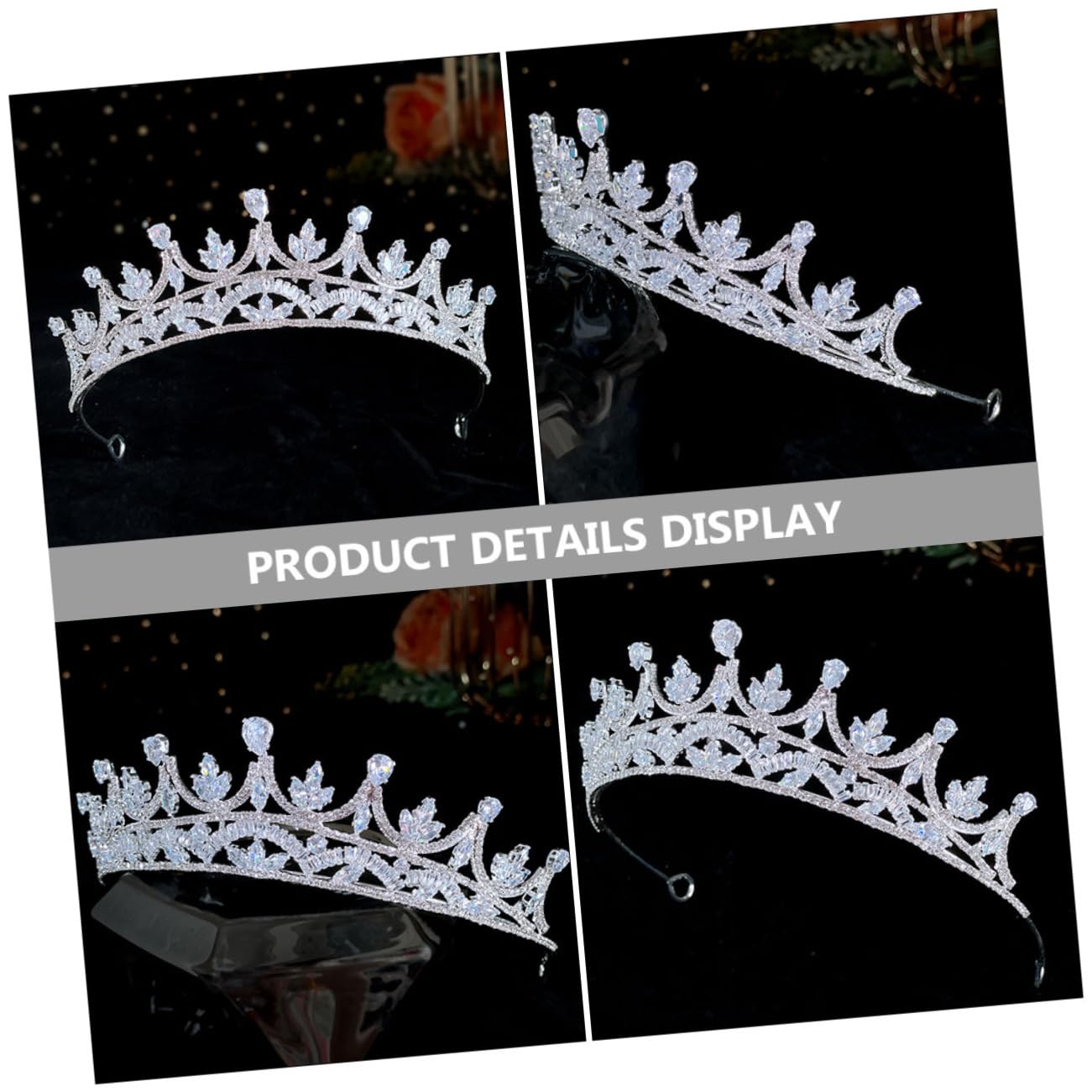 Diadema de Zirconia Plata para Novia, Boda y Días Obsequios