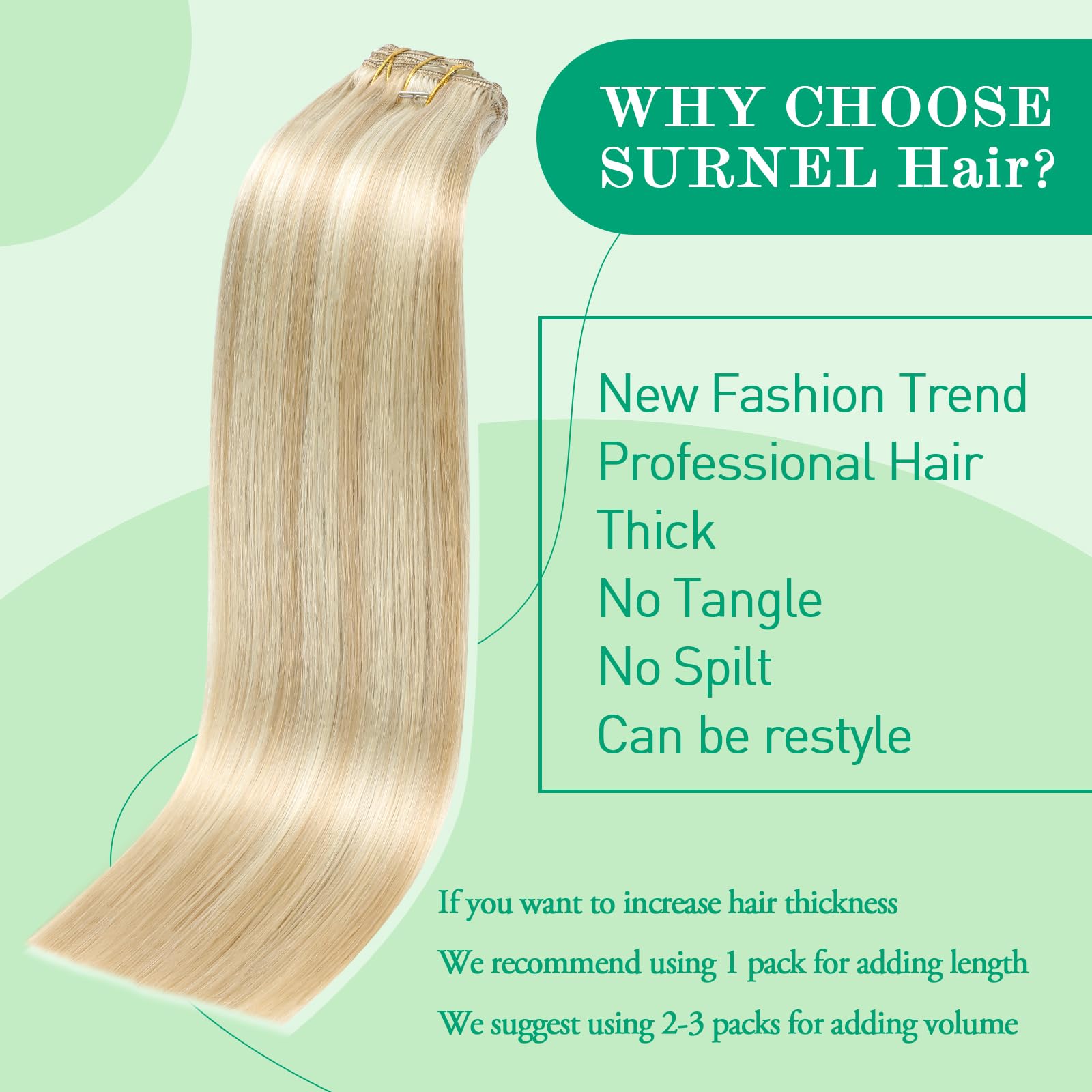 SURNEL Extensiones Clip Pelo Natural 100g 35cm 6 Piezas Castaño Chocolate Extensiones De Clip De Humano Real Extensiones Pelo Natural Remy (C#4-35cm) — view 27