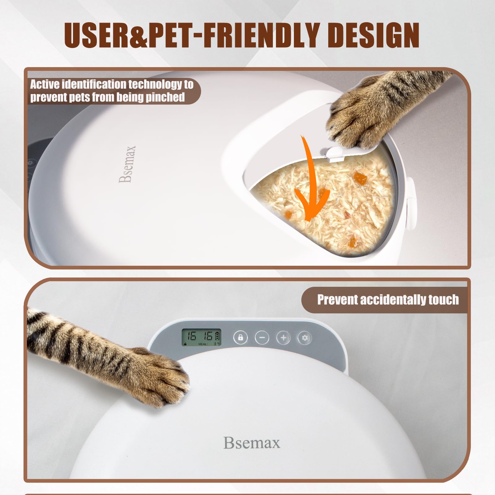 Automatic Wet Food Cat Feeder, Auto Refrigerated Wet Foods Feeder for Cats Dogs 4 Meal Timed Fresh Foods Dispenser with 2 Ice Packs Small Pet Feeders for Kitty Puppy Automatic Cat Dog Food Bowl