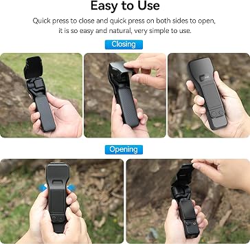 AMAZEAR Gimbal Screen Protective Cover for DJI OSMO Pocket 4/3/Xtra Muse, Pocket4 Accessories Portable Lens Cap Hard Case with Soft Lining for Carry/Protection/Storage, Quick Open/Close, Brown