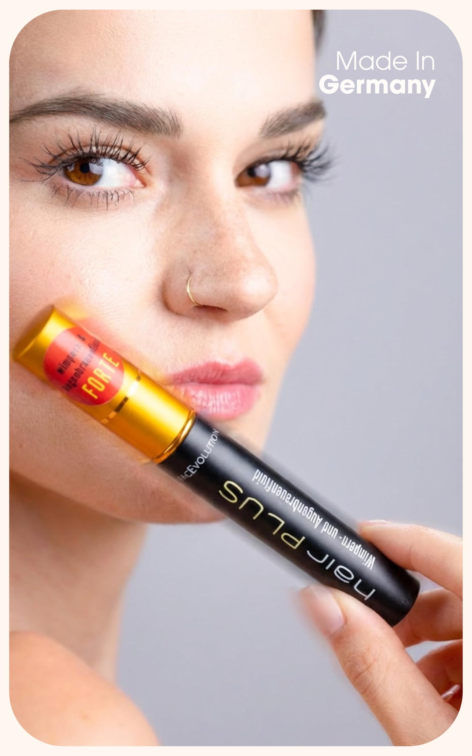 FaceEvolution Hair Plus forte Wimpernserum 4,5 ml | Intensiv Lash Serum für hochwirksame Wimpernpflege & Augenbrauenpflege, Dichtere Wimpern & Augenbrauen in 4-6 Wochen