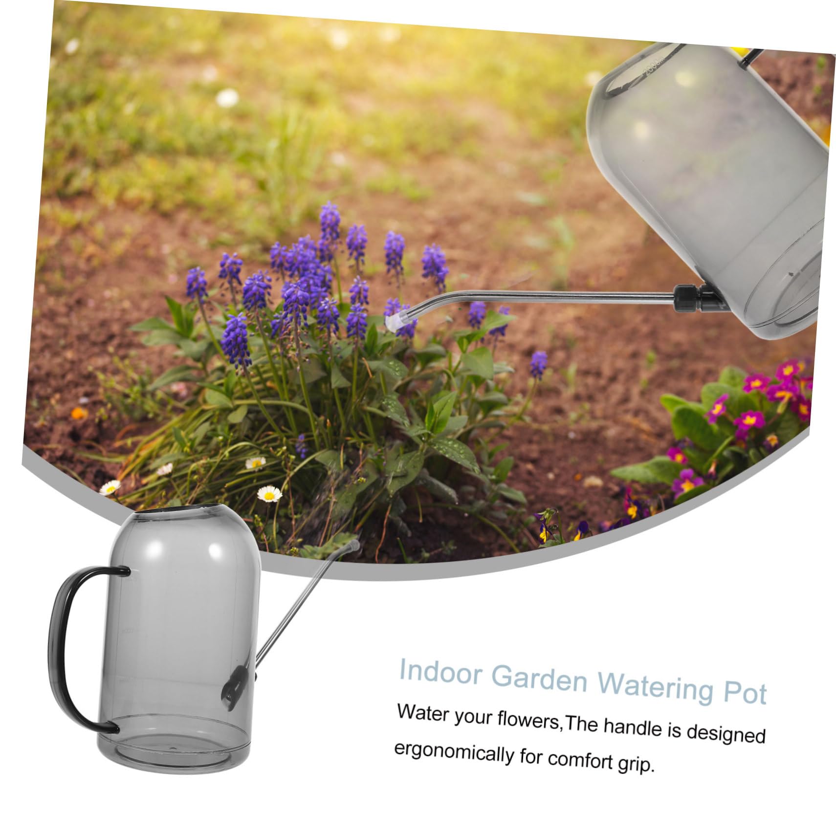 Annaffiatoio da Giardino 2l in Abs e Acciaio Inox Beccuccio