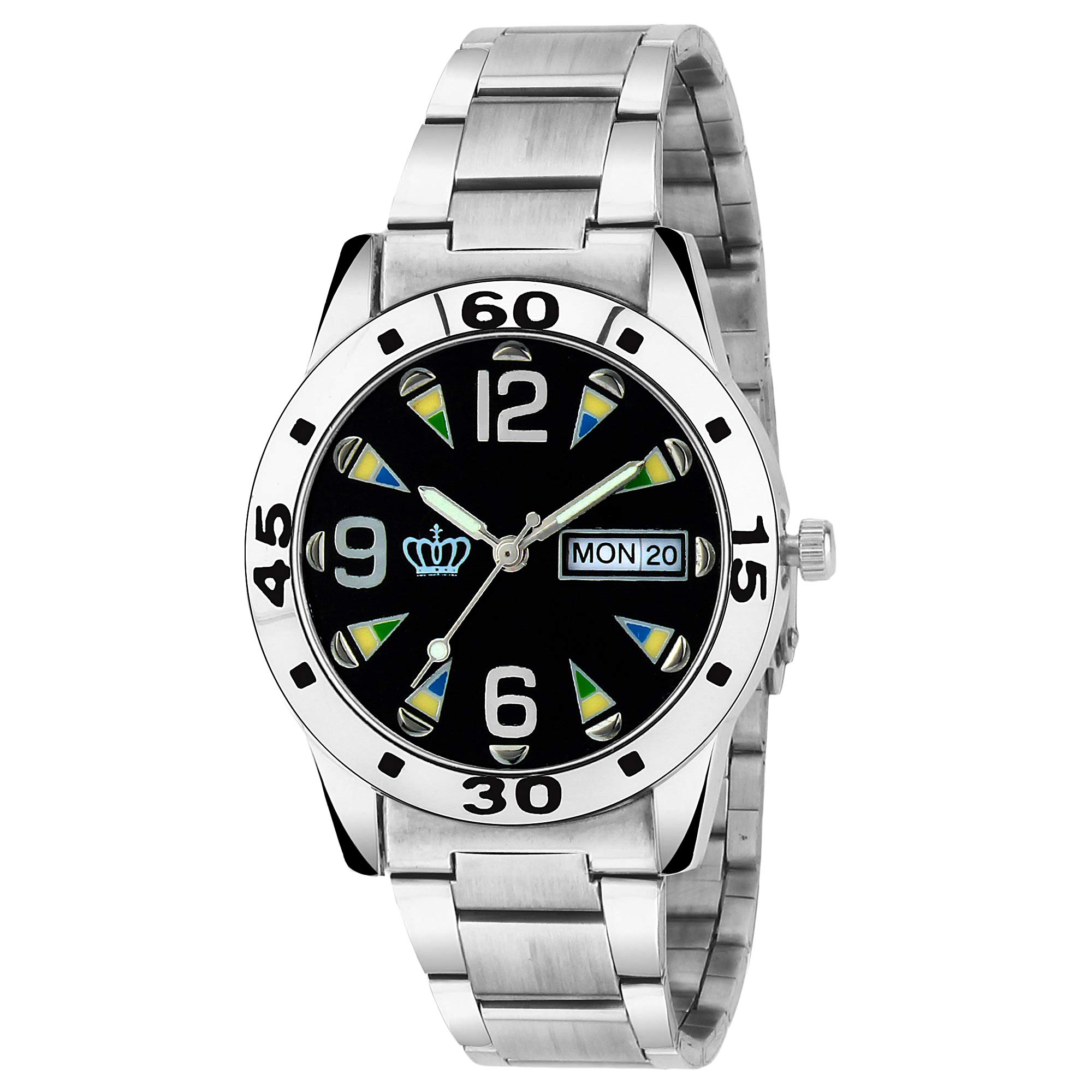 SMAEL Exclusive Quartz Movement Stainless Steel Chain Day and Date Black Dial Analogue Womens and Girlss Wrist Watch (CSM103) (B07M6WFYPP) Amazon Price History, Amazon Price Tracker