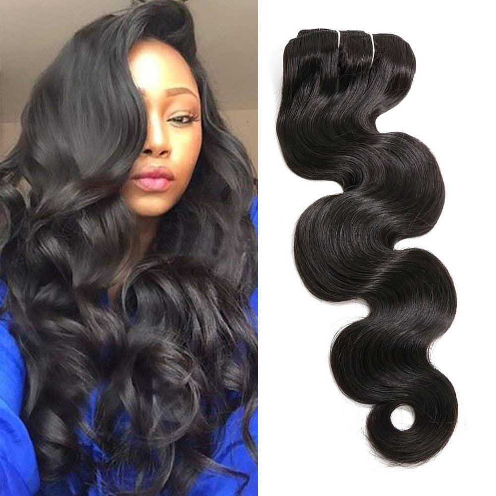 Amazon.com : VARIO Hair Clip In Hair Extensions Human Hair 20" 7PCS 120g  Body Wave Hair Brazilian Virgin Hair Full Head Clip on Remy Human Hair  Extensions for Africa Amrica Black Women :