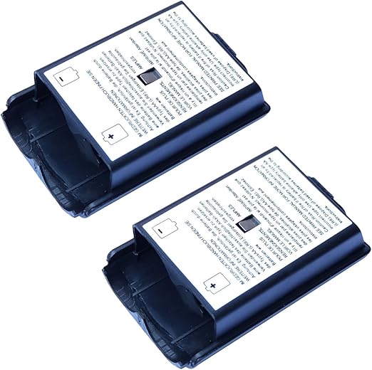 2X Black Battery Cover for Microsoft Xbox 360 Wireless Controller