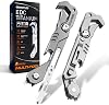 EDC Multitool 7 in 1 with knife, Wrench, Folding Knife, Screwdriver, Bottle Opene, Ruler, Urgent Car Window Breaker and Seatbelt Cutter, EDC Pocket Multi Tool for Gifts for Men Bright silver