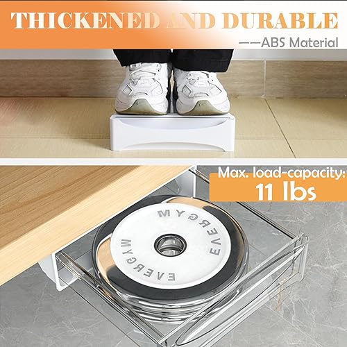 Miniatura 4 de Organizador de cajones para debajo del escritorio, organizador de cajones oculto autoadhesivo debajo del escritorio, almacenamiento debajo de la