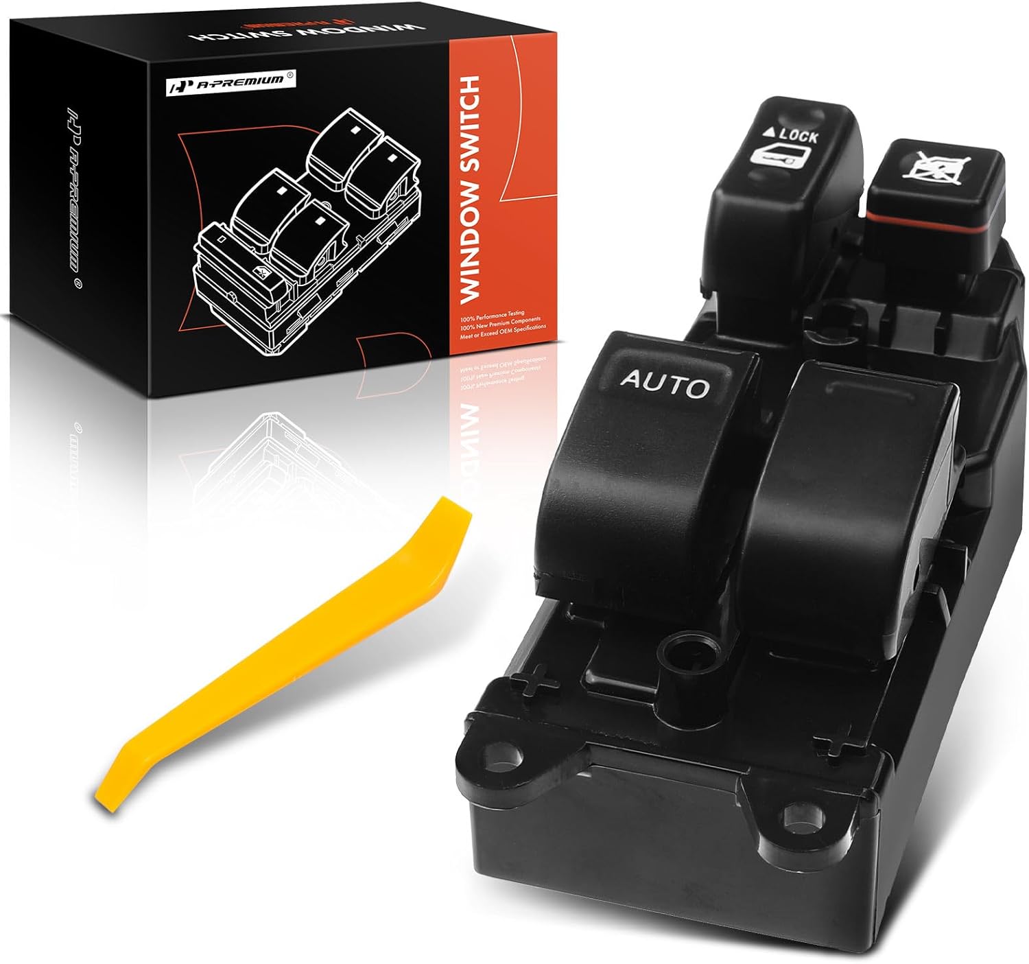 A-Premium Front Driver Side Master Power Window Switch Compatible with Toyota Tacoma 2001-2012, 2-Door Pickup, Replace# 8482004010