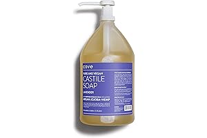 Organic Castile Soap – Delightfully Soothing Lavender Infused with Organic Argan, Jojoba & Hemp Oils