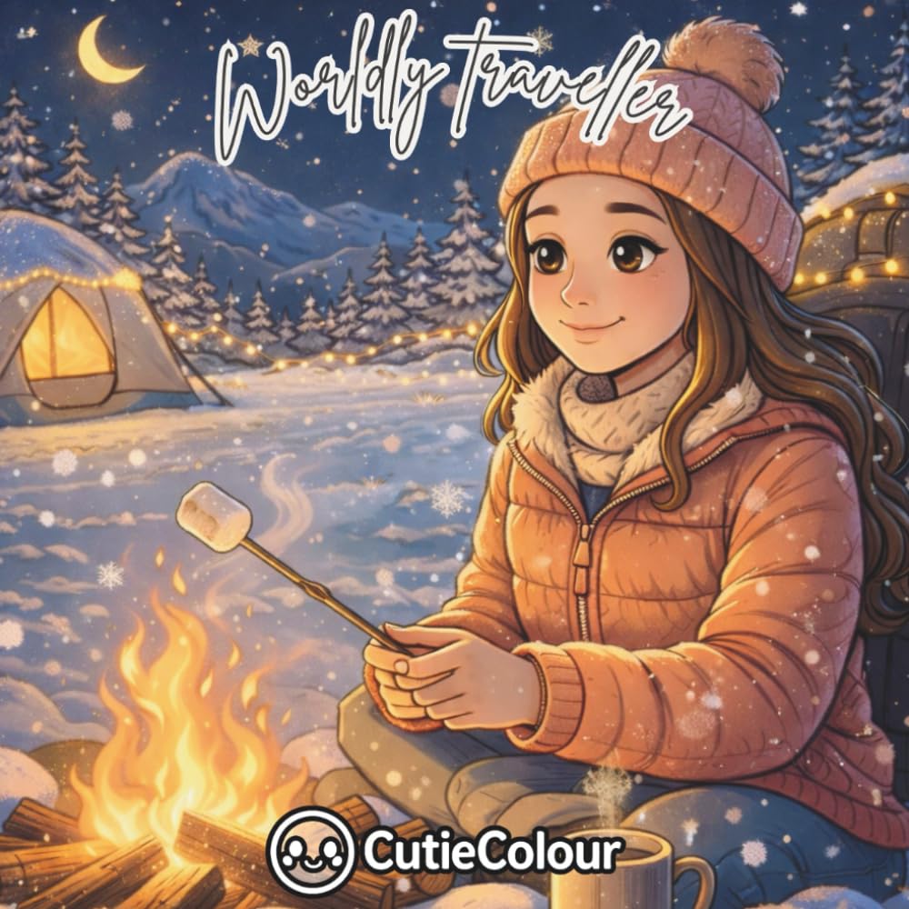 Wordly Traveller: 55+ Images for Teens and Adults Featuring Easy Scenes of Wordly Travels for Stress Relief and Creativity