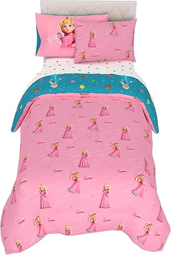 Miniatura 55 de Paw Patrol Girl Skye - Juego de ropa de cama para niños, muy suave y acogedor, juego de edredón y sábanas de microfibra reversible con funda, 7