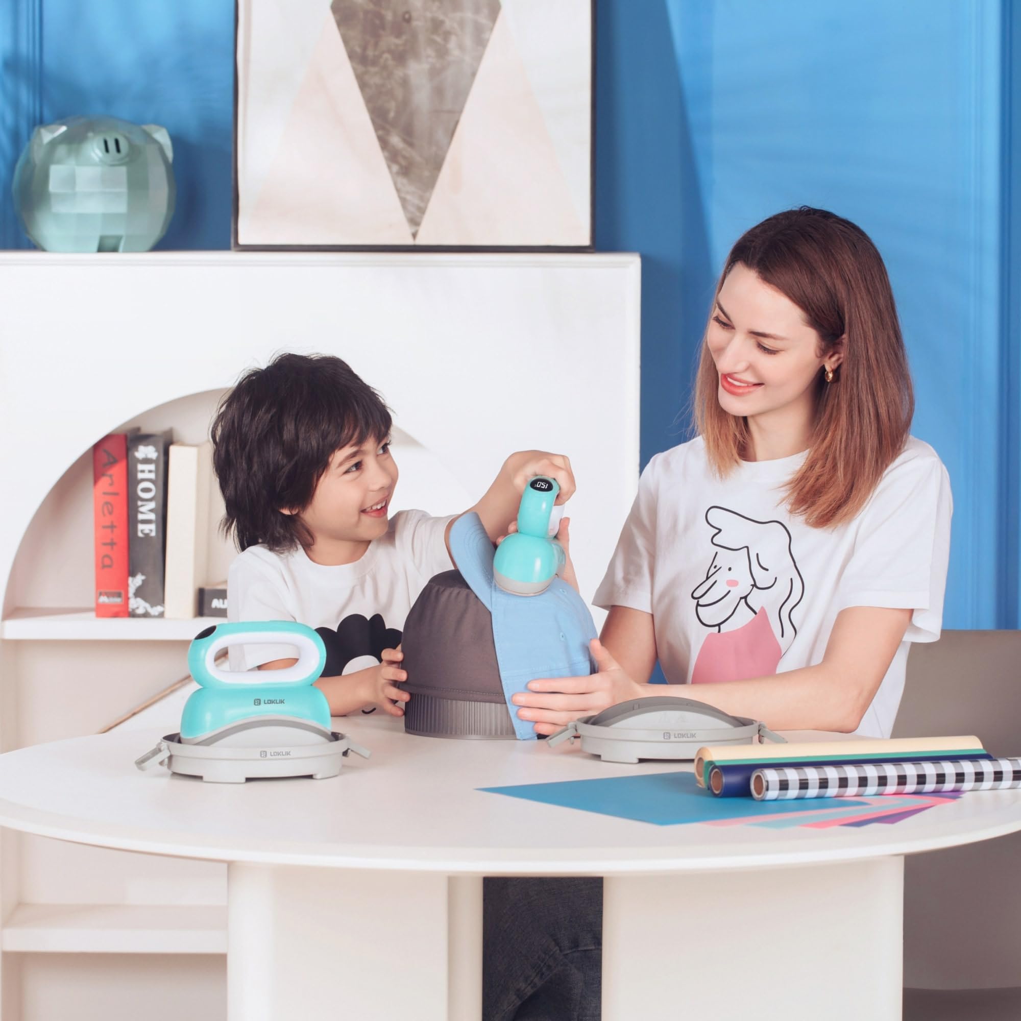 LOKLIK Impress Automatische Heißpressmaschine zum Personalisieren von Kappen, Stoffhüten - Heißpresse - funktioniert mit Vinyl, Sublimation, Thermotransferpapier.