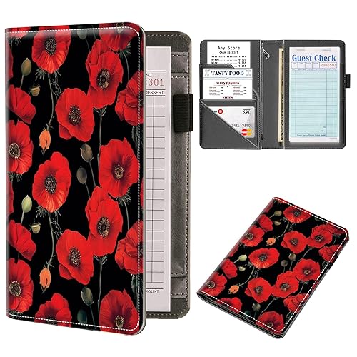 Vista 80 de Organizador de libro de servidor, libros de servidor de mariposa azul intermitente para camarera, organizador de libro de camarera de cuero Mariposa