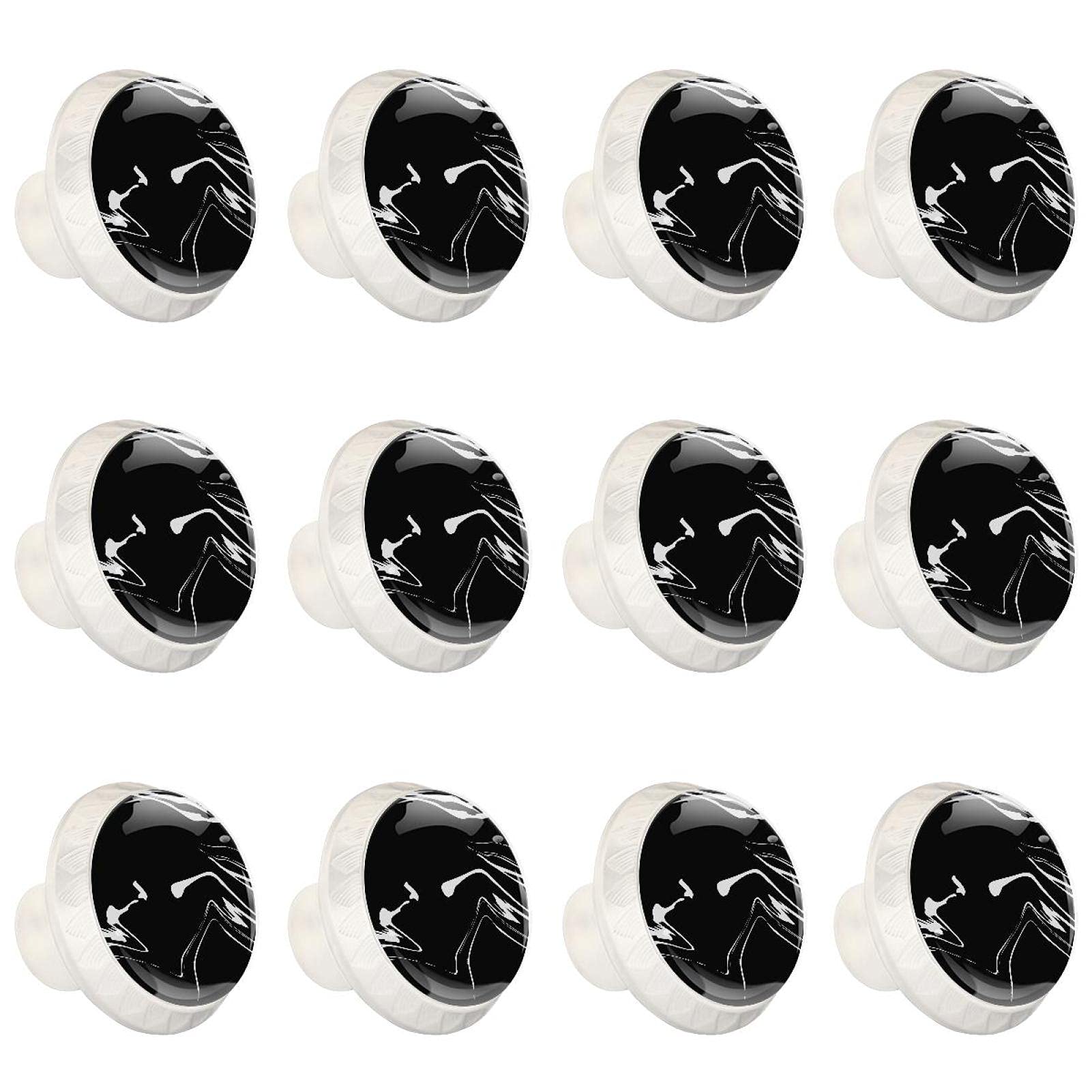 Tirer la poignée 12 PCS marbre noir pour remplacer vos anciens boutons de placard