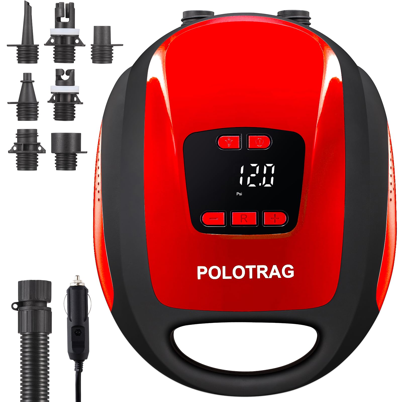 Photo 1 of *BLUE* Polotrag Paddle Board Pump, SUP Electric Pump, Professional 20 PSI Portable Air Compressor with Auto-Off, Deflation Function and 12V Car DC Air Pump for Inflatables, Kayaks and Boats