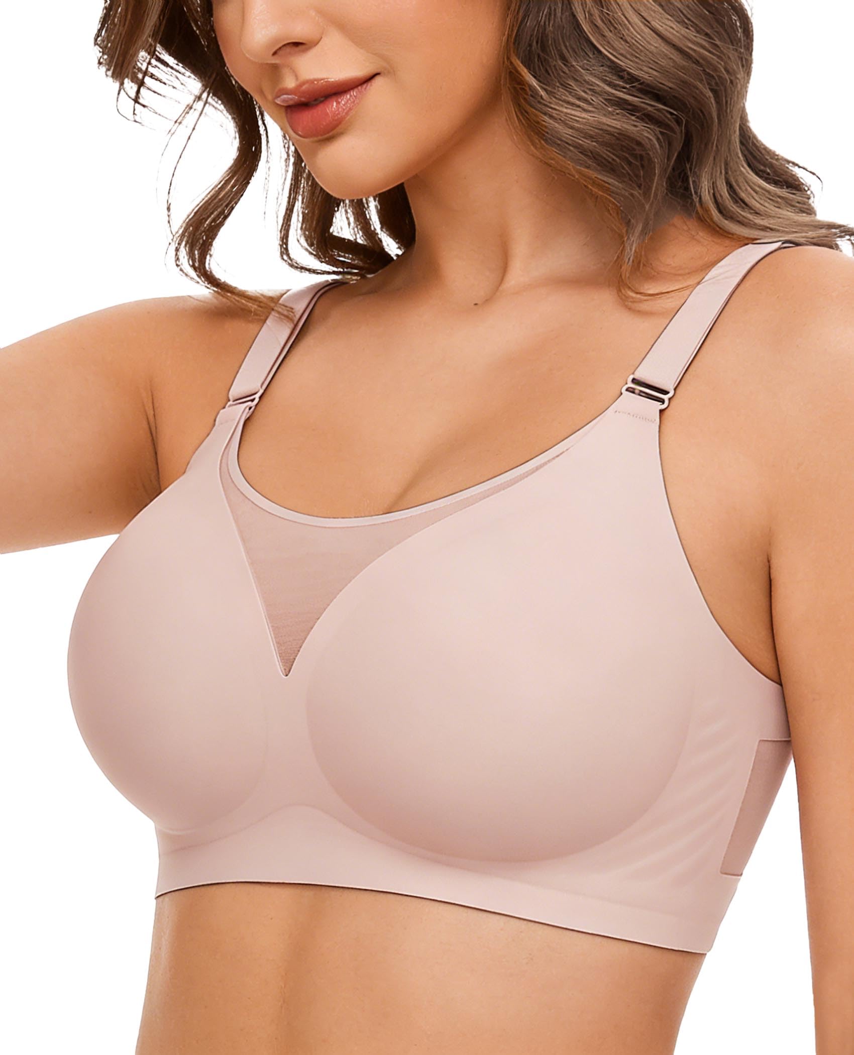Avidlove Wireless Bras for Women Seamless Push Up Full Coverage Bra Mesh Comfy Bralette Tshirt Everyday Bras