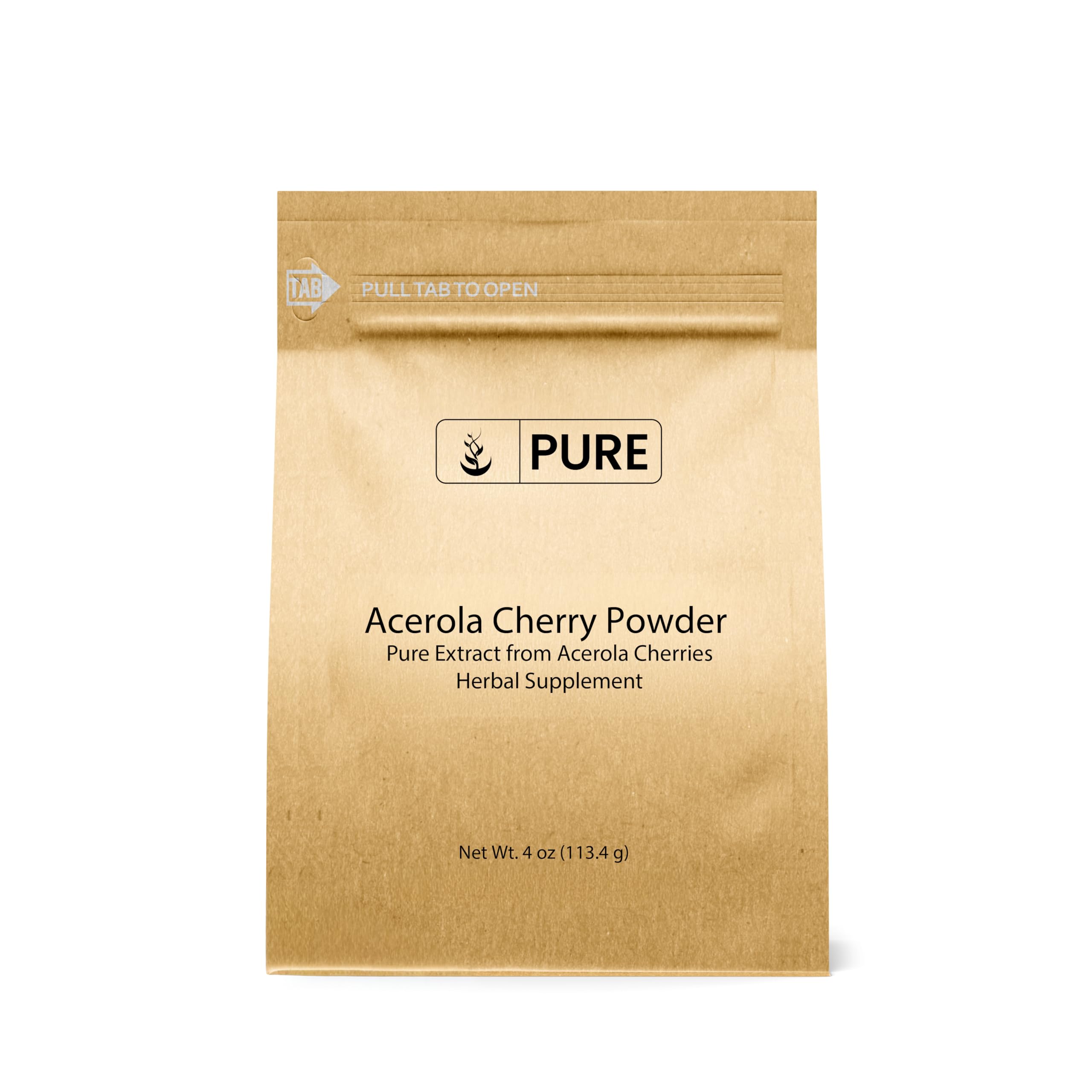 Pure Original Ingredients Acerola Cherry Powder 4oz Non-GMO, Gluten Free, Eco-Friendly Packaging 4 Ounce (Pack of 1)