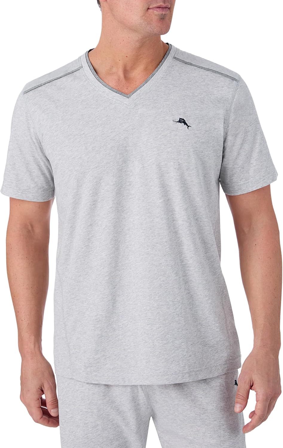 Tommy Bahama - Men's Essential T Shirt, Short Sleeve V Neck Cotton Blend Top for Sleep or Lounge