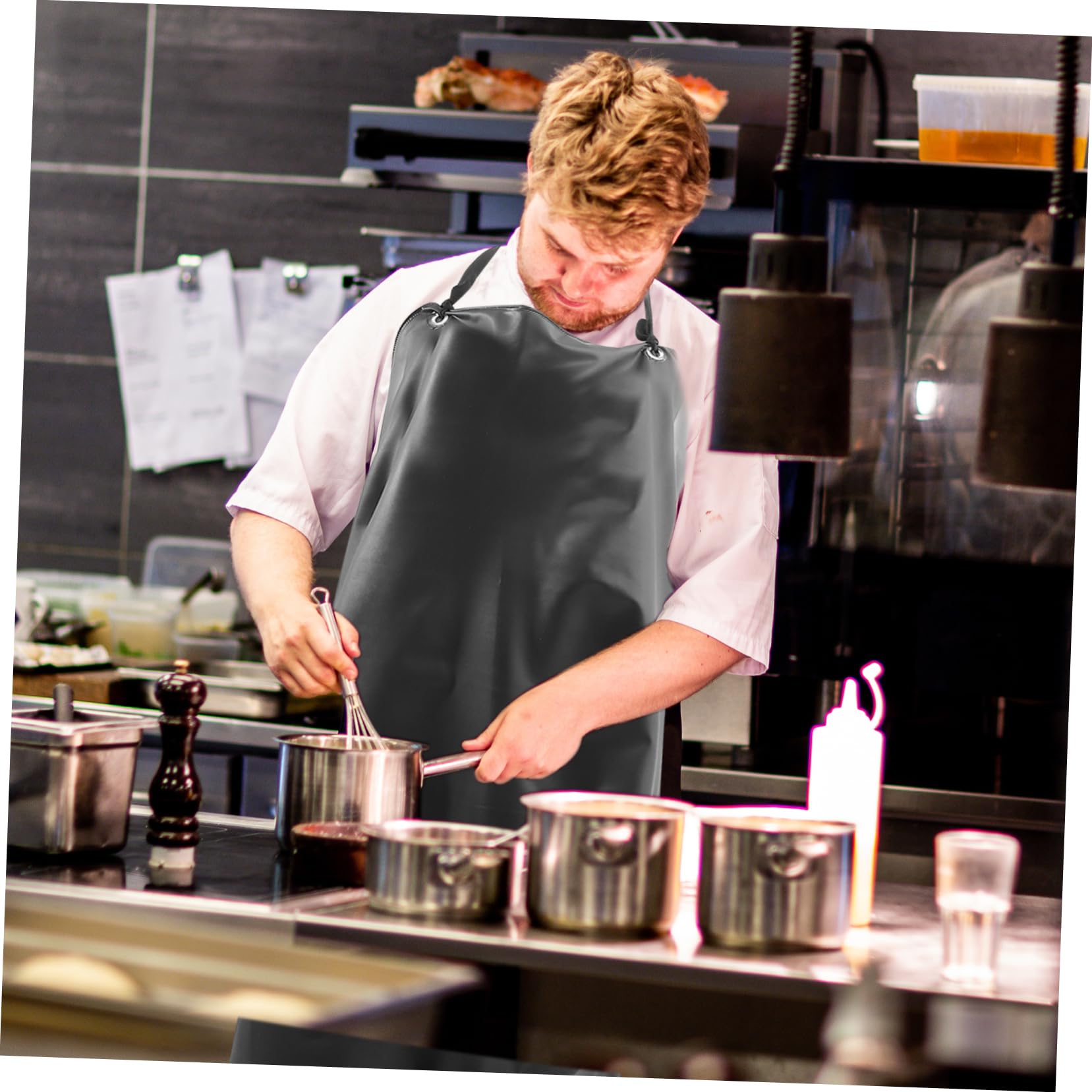 HEALEEP Pvc Work Apron Dish Washing Apron for Men Women Adults Kitchen Restaurant Industrial