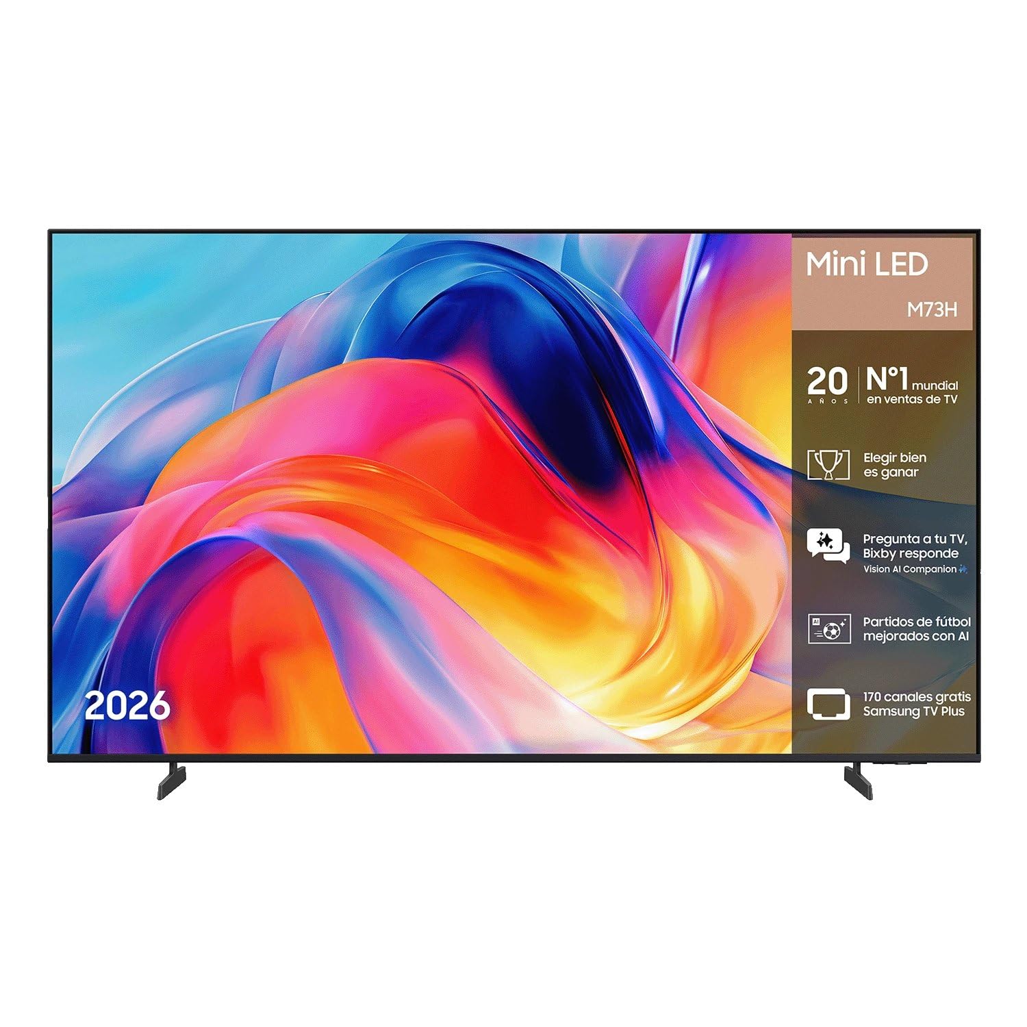 Samsung TV 75 Pouces Mini LED M73H 4K Smart TV avec Vision AI Companion, Mode AI Football TV Plus, Sports, Cinéma et Gaming