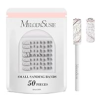 Vista 48 de MelodySusie 50 Pcs Nail Drill Bits Small Sanding Bands with 3.1mm Mandrel Bit, 120 Medium Grit Nail File for Acrylic Nails Gel Manicures and Black