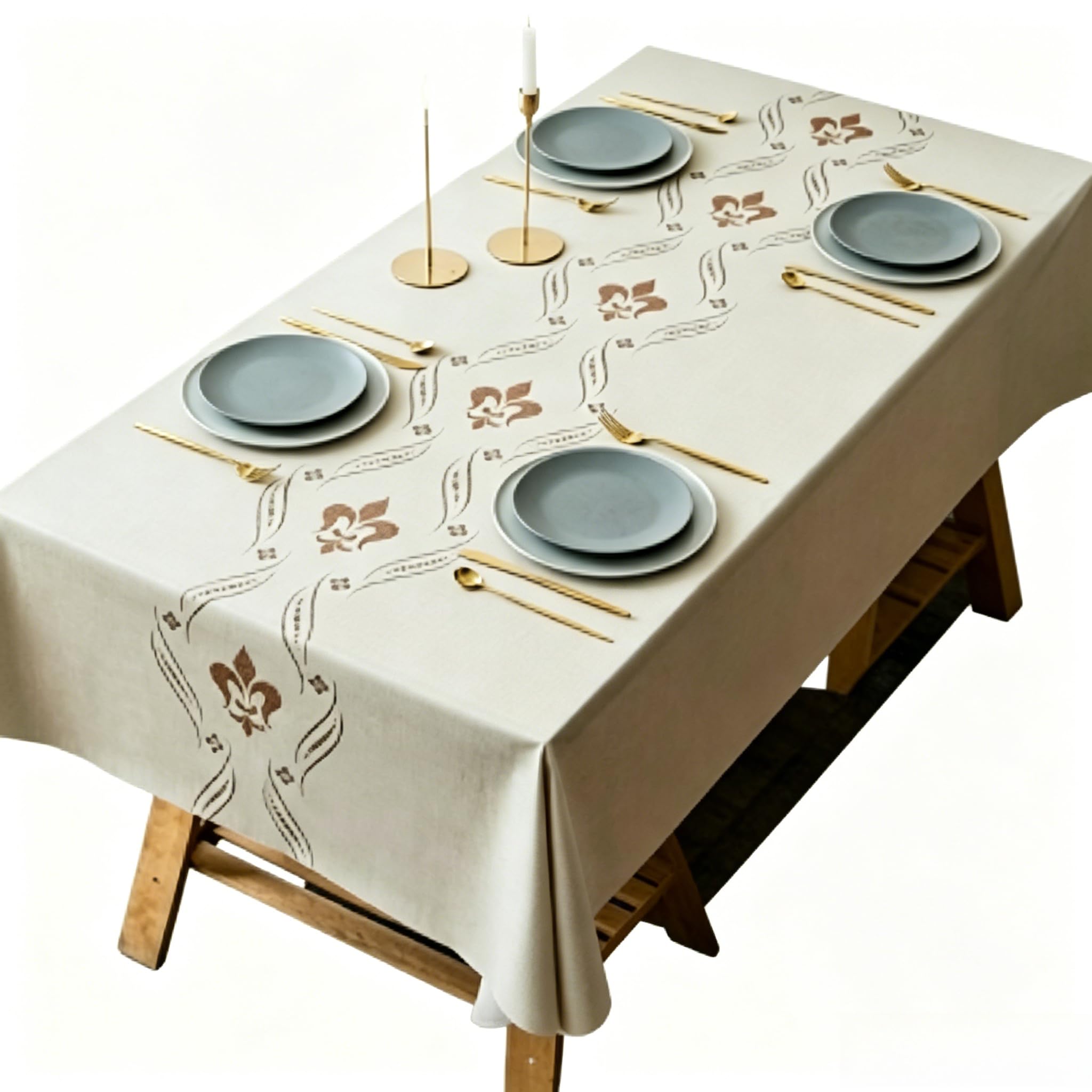 EDWNAS PVC Nordic Table Cover (Ethnic style C,120 * 180cm)