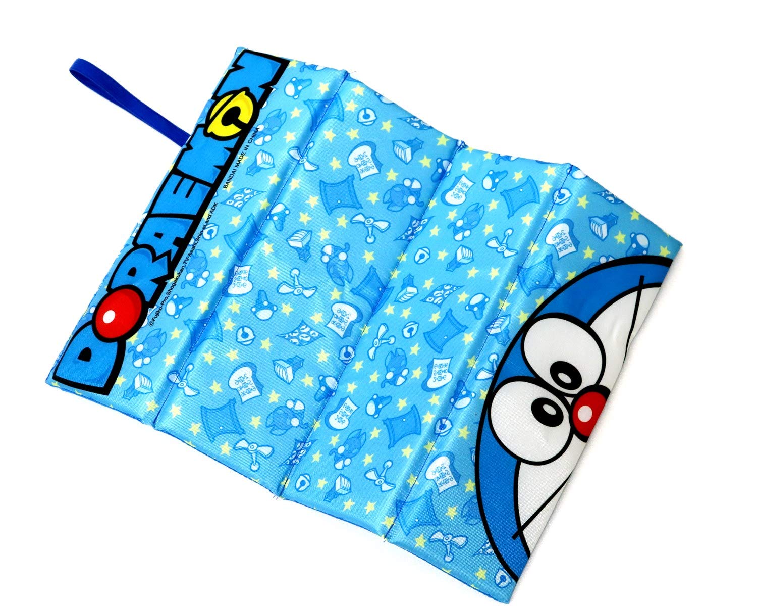 アサヒ興洋 ドラえもん 携帯クッション コンパクトクッション 折りたたみ式 1人用 ブルー 長さ35×幅26cm 厚さ8mm 持ち運びに便利