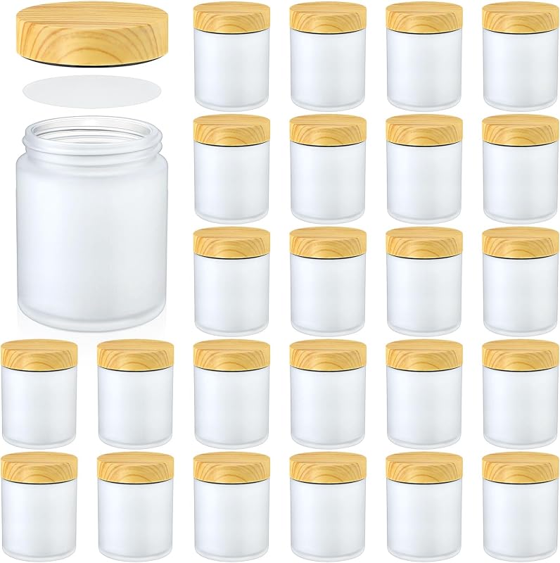 Potes de vidro fosco Norme com tampas, 250 mL, Pacote com 24