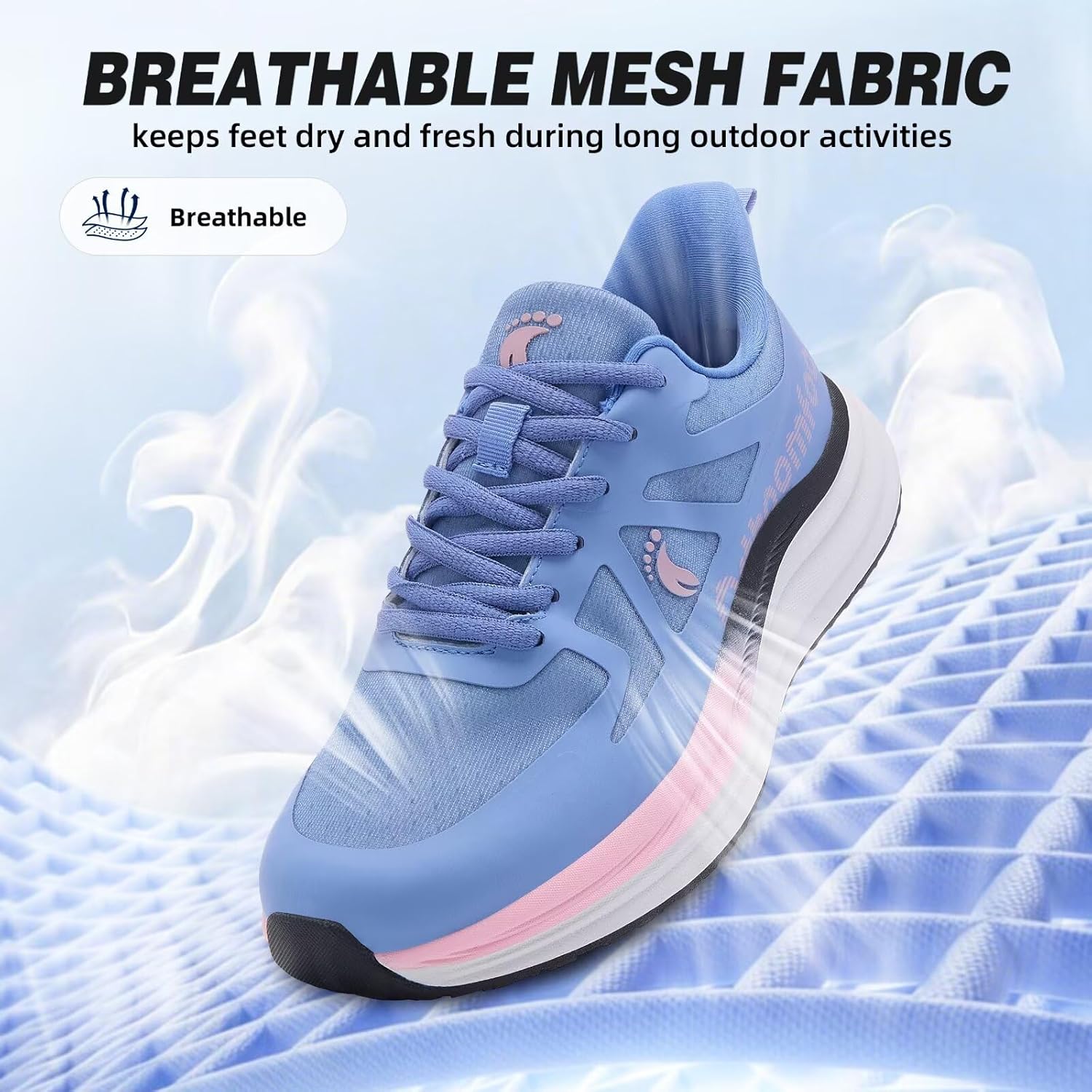 Women's Orthopedic Road Running Shoes: Comfortable Arch Support Plantar Fasciitis Flat Feet Orthotic Sports Sneakers, Casual Cushion Tennis Walking Shoes for Foot and Heel Pain Relief