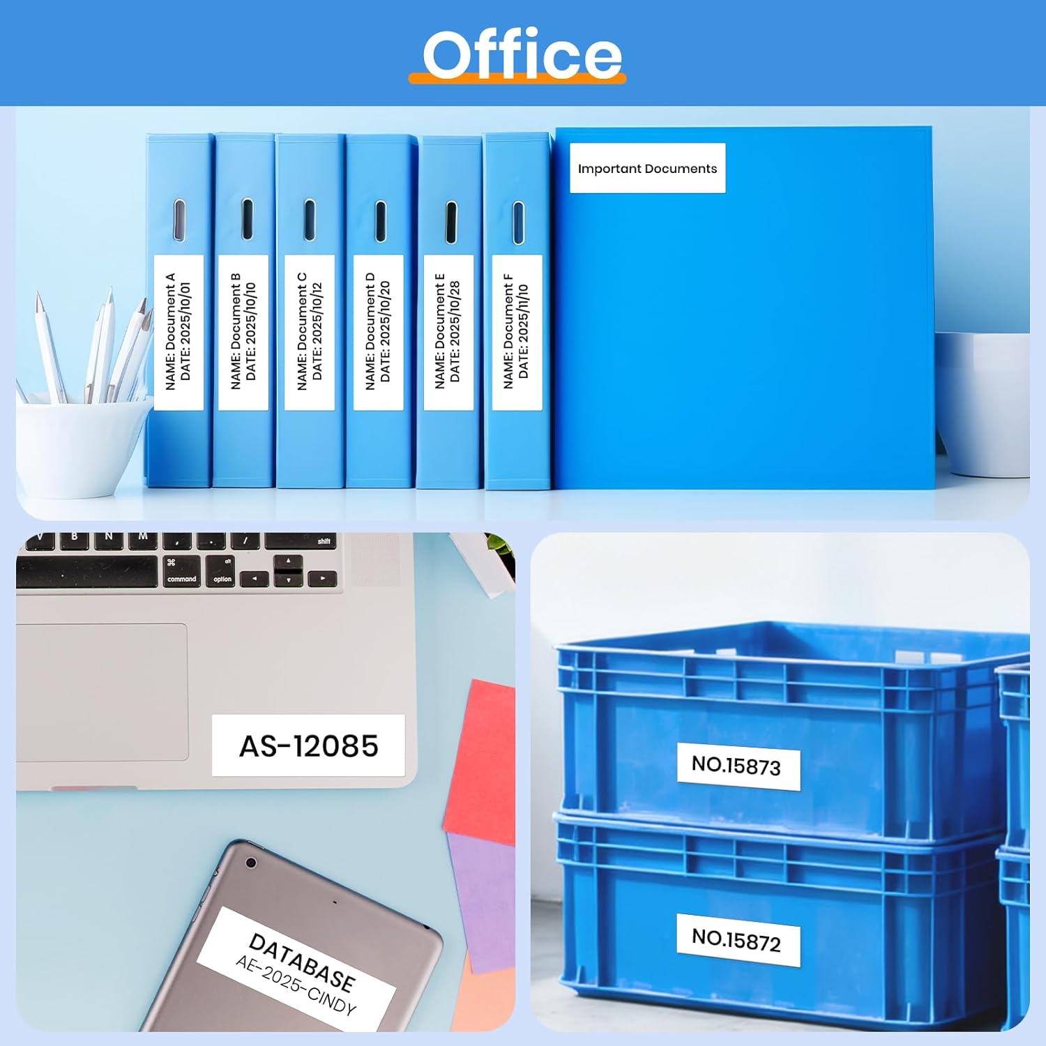 Compatible Address Labels Replacement for Brother DK-11201/DK-1201 (1.1" X 3.5”) Die-Cut All Purpose Shipping Barcode Label Use with Brother QL Label Printers 12 Rolls 4800 PCS