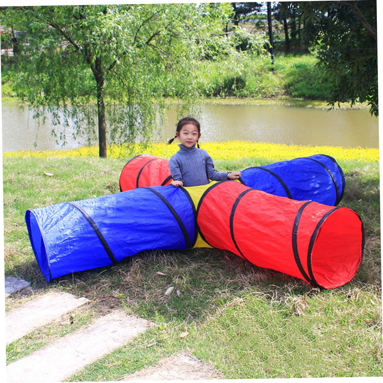 UPKOCH Tunnelzelte für Junge Mädchen Spieltunnel Krabbeltunnel Kindertunnel Indoor Outdoor Röhrenspielzeug für Drinnen und Draußen
