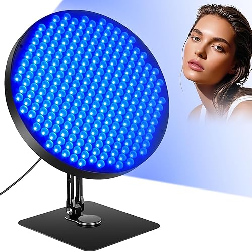 Tanning Lamp for Face and Body, Sun Lamp with Desktop Rotating Stand - 6 Energy Levels & Timer (5-30 Mins) Even Illumination for Natural Wheat & Antique Bronze Skin