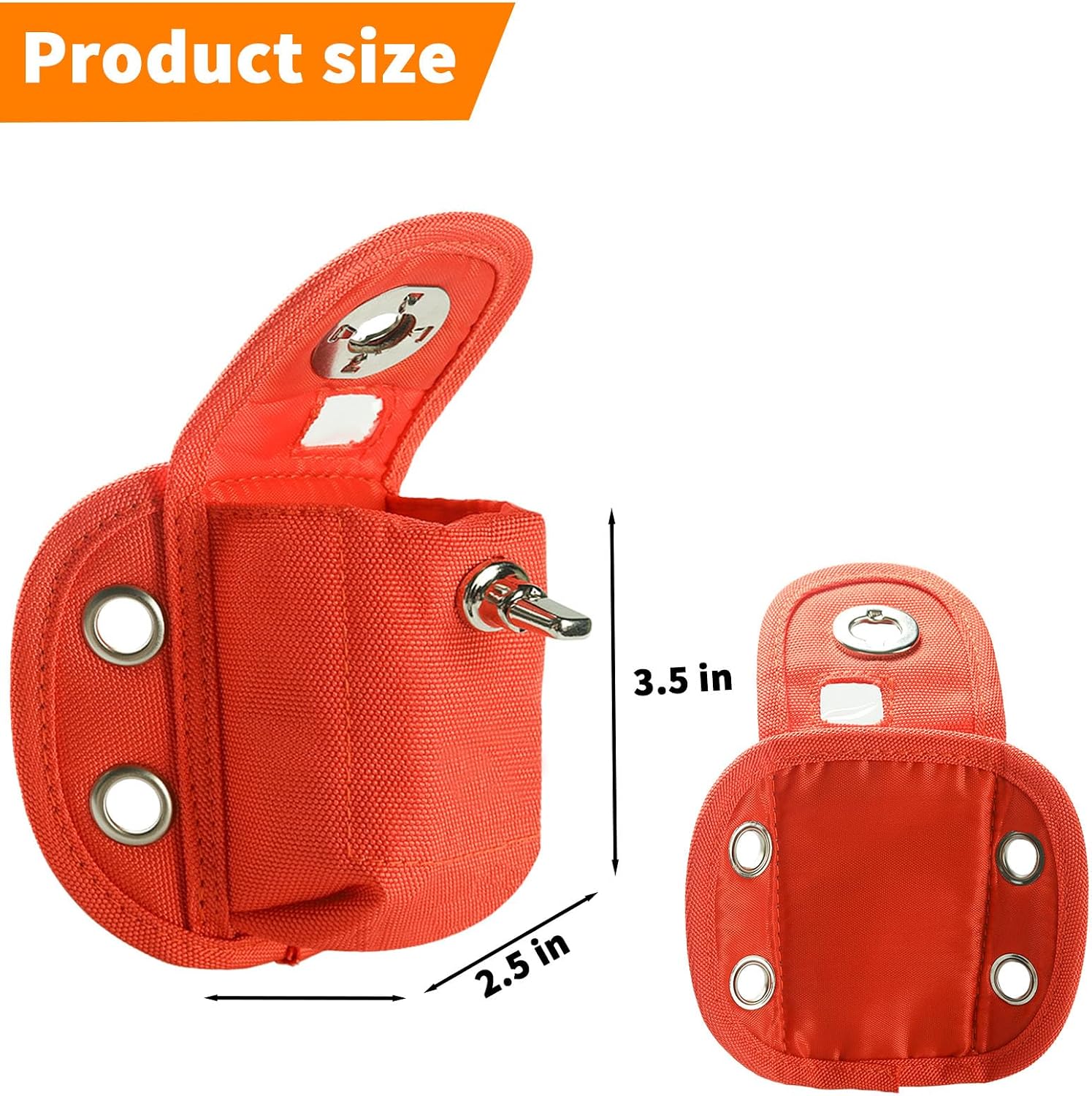 Transponder Mounting Pouch - Waterproof Orange Nylon Case with Status Window for Race Car transponder bag& Kart, Perfect for Professional & Hobbyist Racers Universal Device Mount Bag
