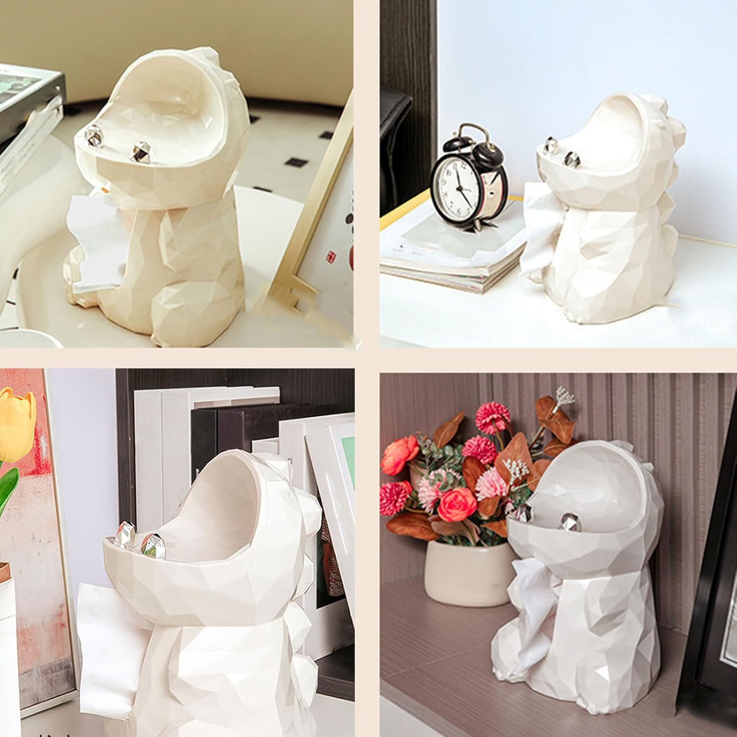 装飾ティッシュボックスホルダー ユニークな恐竜ペーパーティッシュボックス 丈夫なペーパーケース カジュアルまたはフォーマルな部屋用