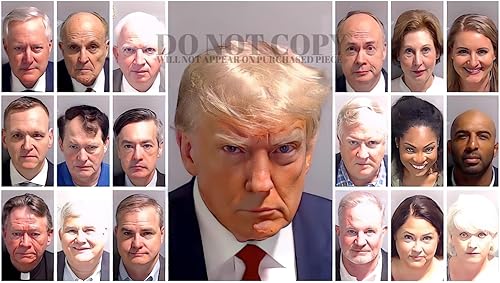 Fotografía de Donald Trump Mugshot 11 X 17 - Magníficas fotos de 2023 Mug Shot - Rudy Giuliani - Presuntos co-conspiradores - Condado de Fulton -