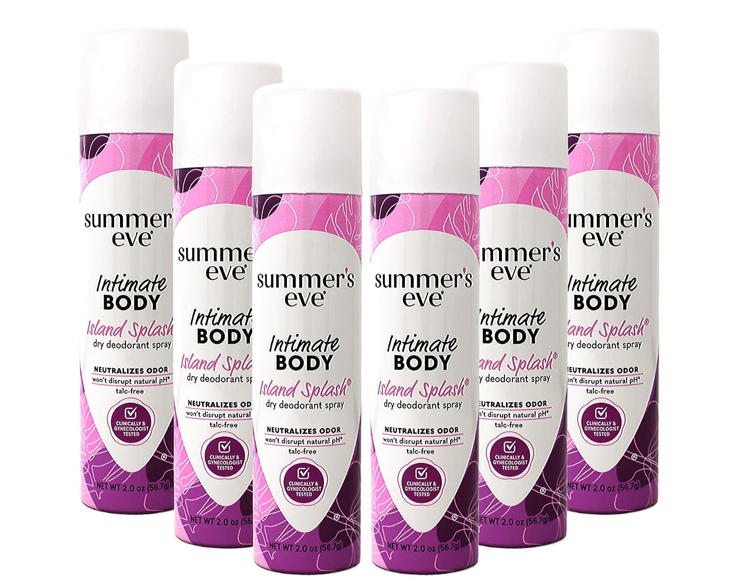 Summer's Eve Deodorant Spray Island Splash 2.0 oz. (Quantity of 6)