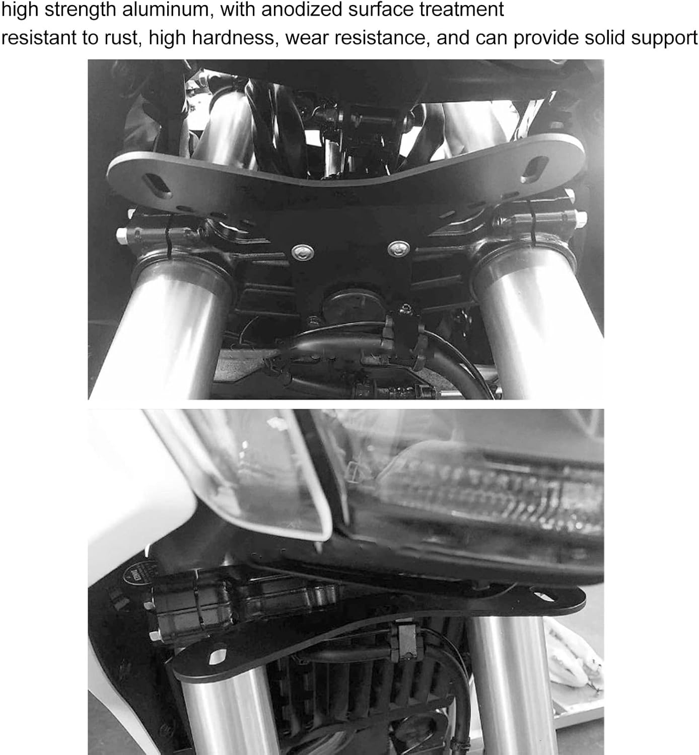 Motorcycle Fog Light Holder Fog Lamp Holder Auxiliary Light Bracket Thin Design Replacement for 700 700 World 700 Rallye Edition Aluminum Easy Installation